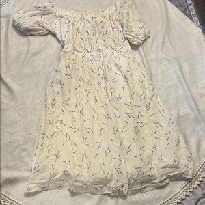 H&M Cream and Purple XXL Dress